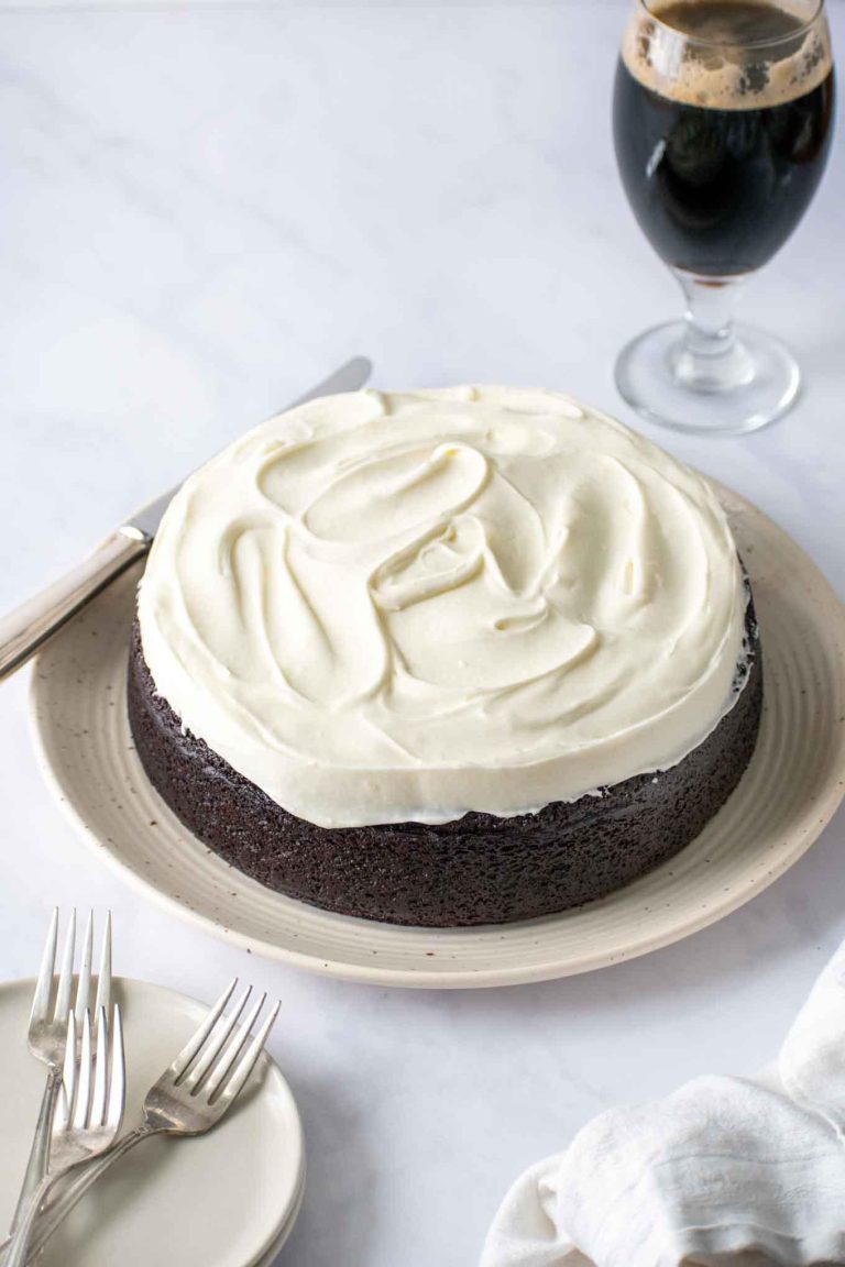 Indulgent Irish Guinness Chocolate Cake with Creamy Frosting