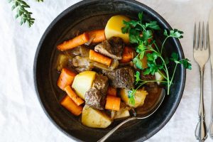 Cozy Irish Lamb Stew with Thyme and Sweet Carrots Recipe