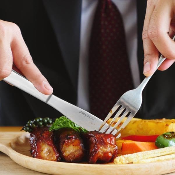 Funnydin - Dinner Knives, Knives Set of 16, 8.3 In... - Image 7