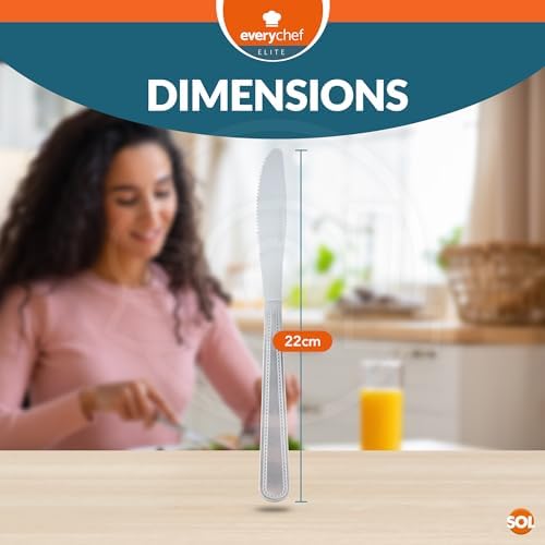 SOL 8pk Dinner Knives - 22cm Stainless Steel Table... - Image 3