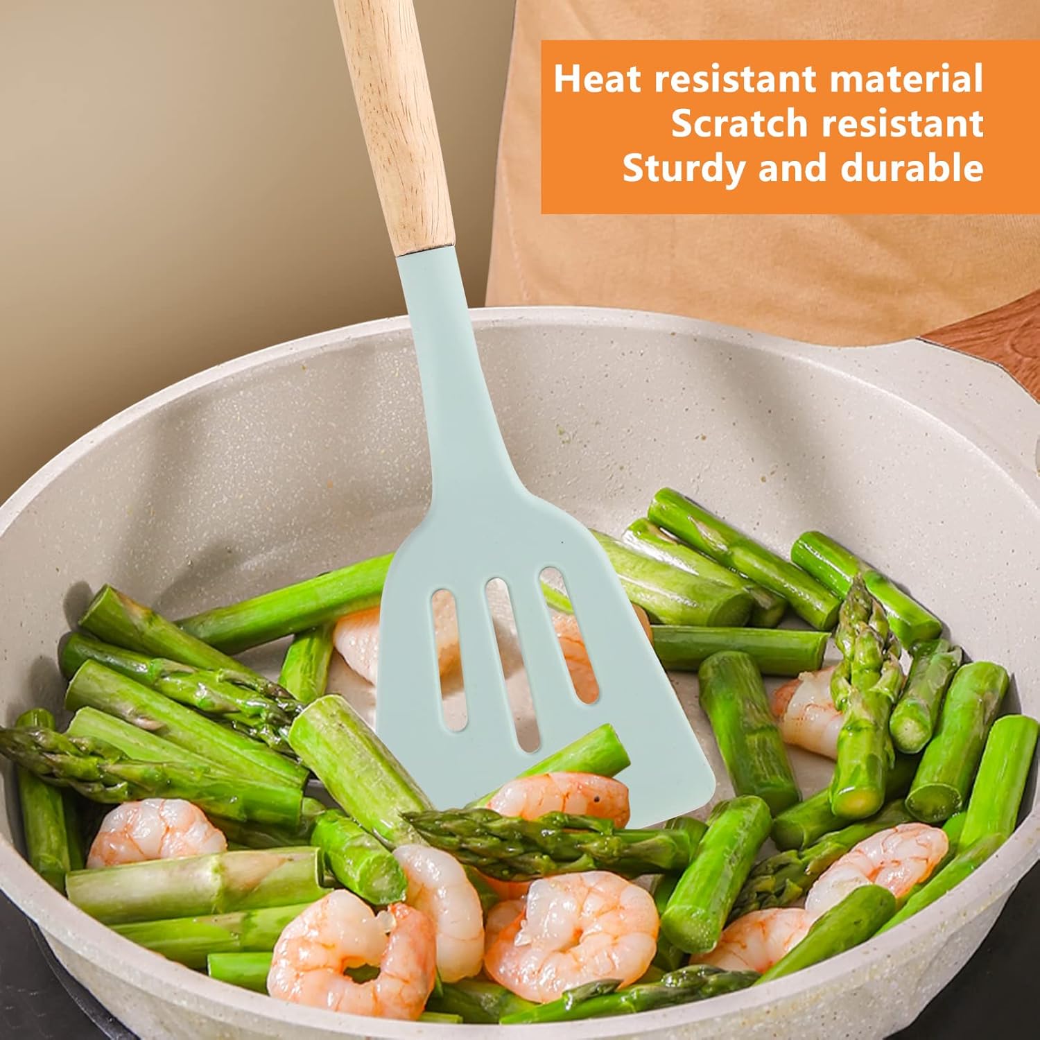 hicoosee 22 Pieces Silicone Cooking Utensils Set, ... - Image 5