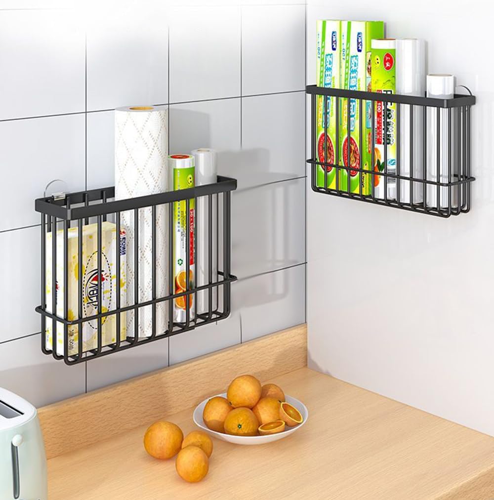 2 Pieces Kitchen Cabinet Door Storage Box, Self-Ad... - Image 5