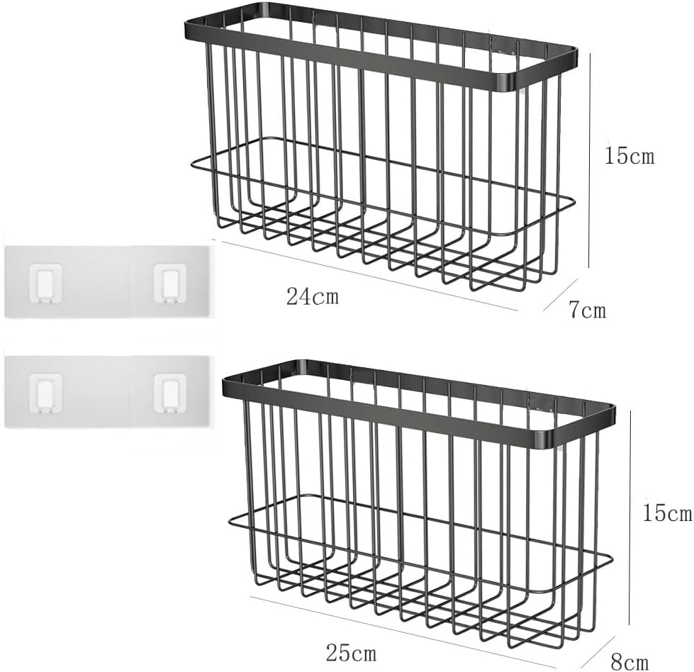 2 Pieces Kitchen Cabinet Door Storage Box, Self-Ad... - Image 7