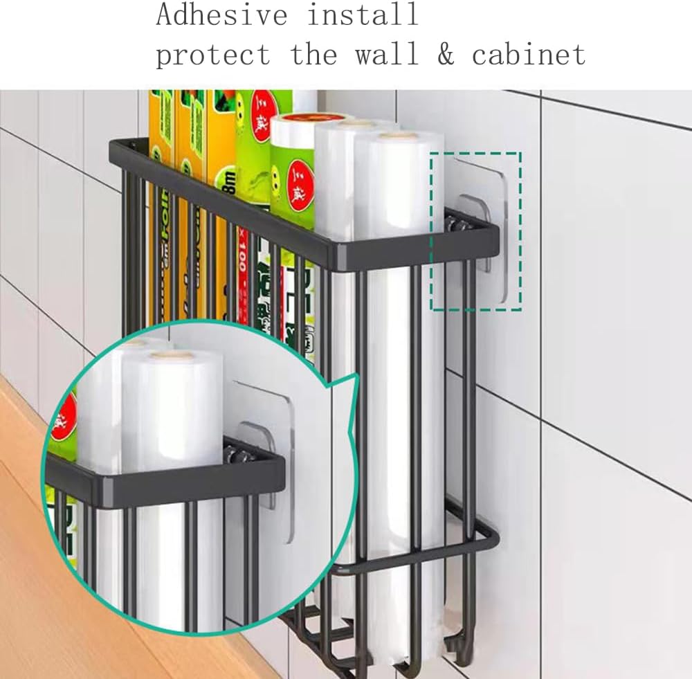 2 Pieces Kitchen Cabinet Door Storage Box, Self-Ad... - Image 6