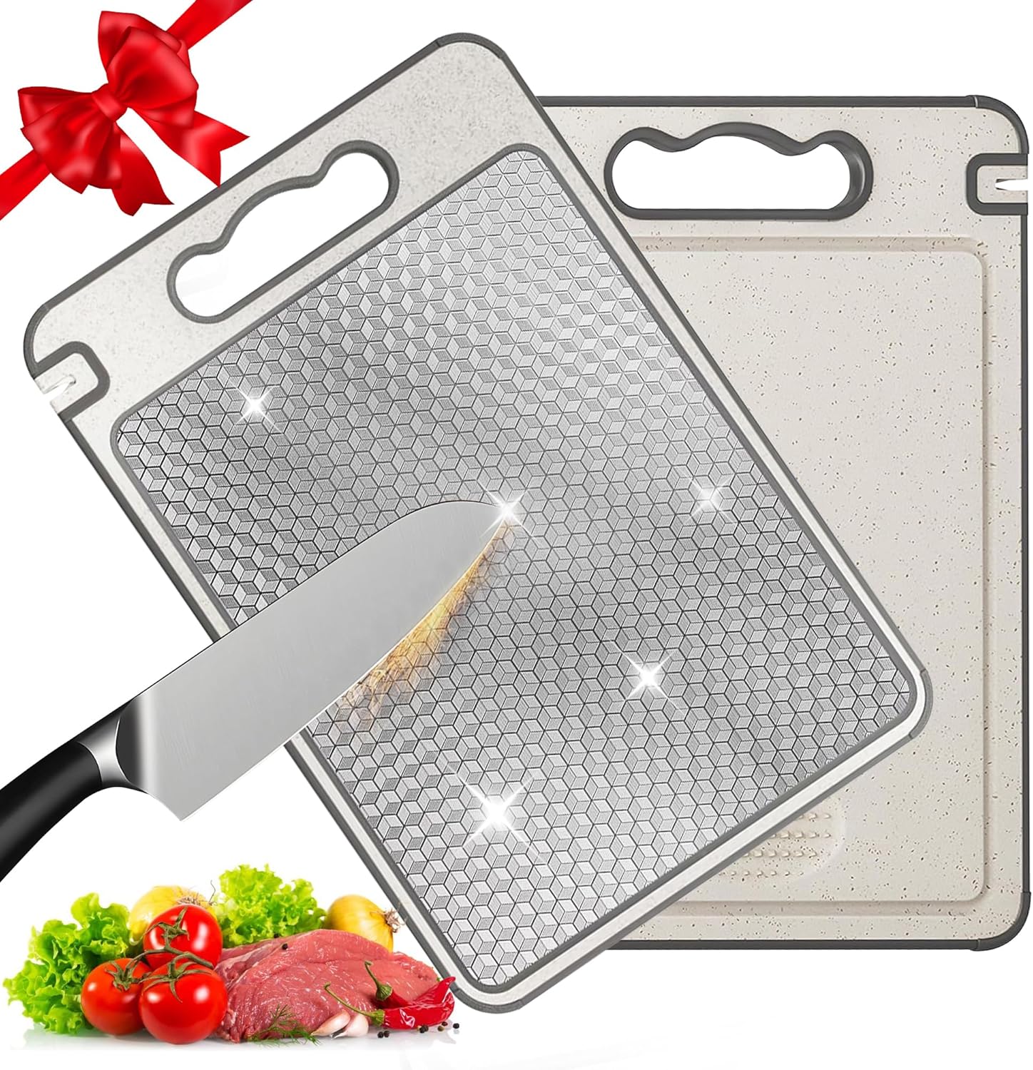 Cutting Board for Kitchen Double Sided 304 Stainle... - Image 2