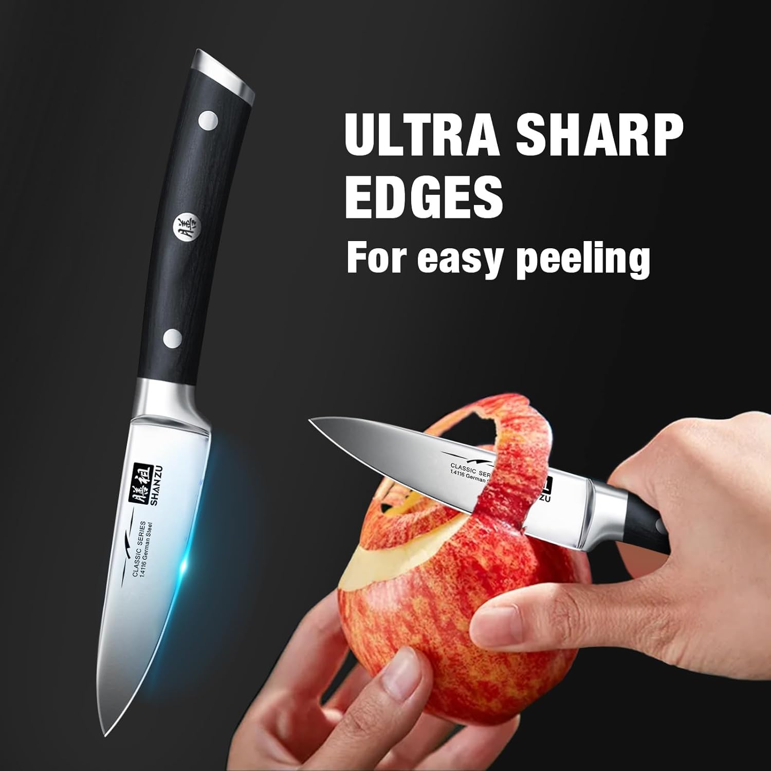 SHAN ZU Kitchen Paring Knife 9.5 cm Japanese Chef ... - Image 5