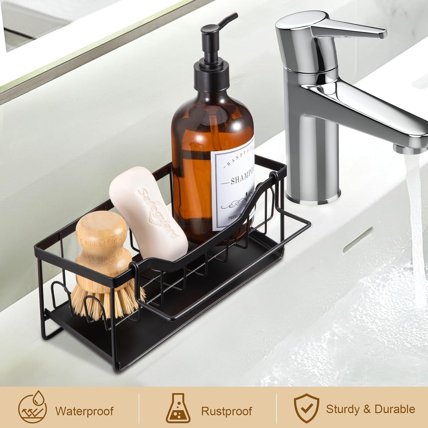 Sinnsally Sink Caddy Tidy Organiser with Self Drai... - Image 8