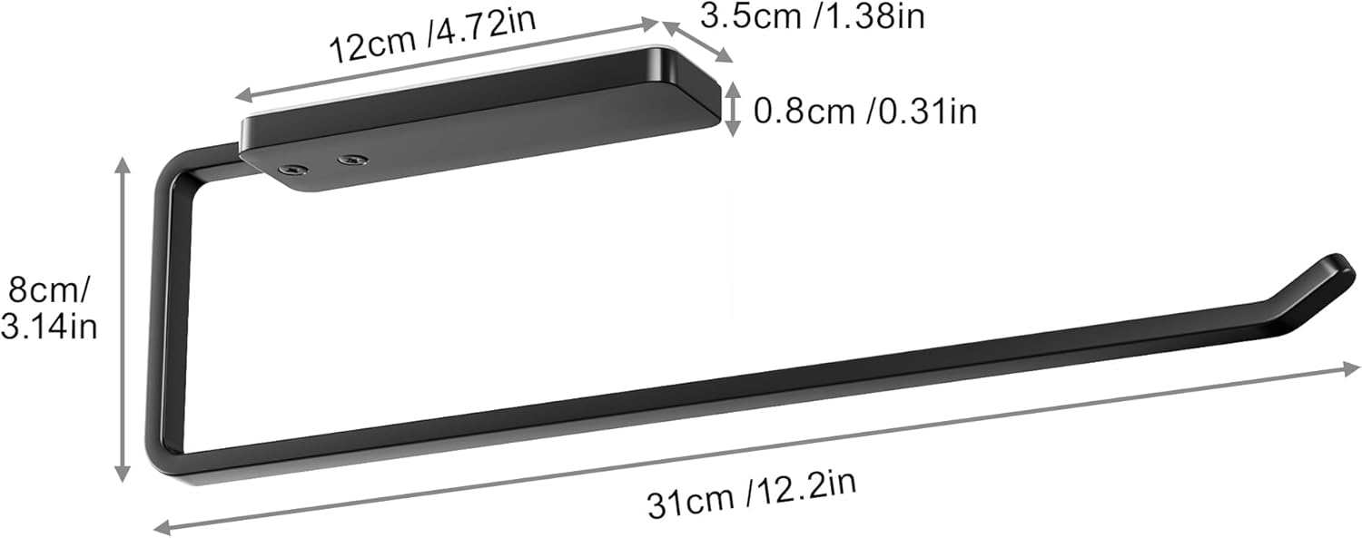 Paper Towel Holder Under Cabinet - Wall Mounted Ki... - Image 6