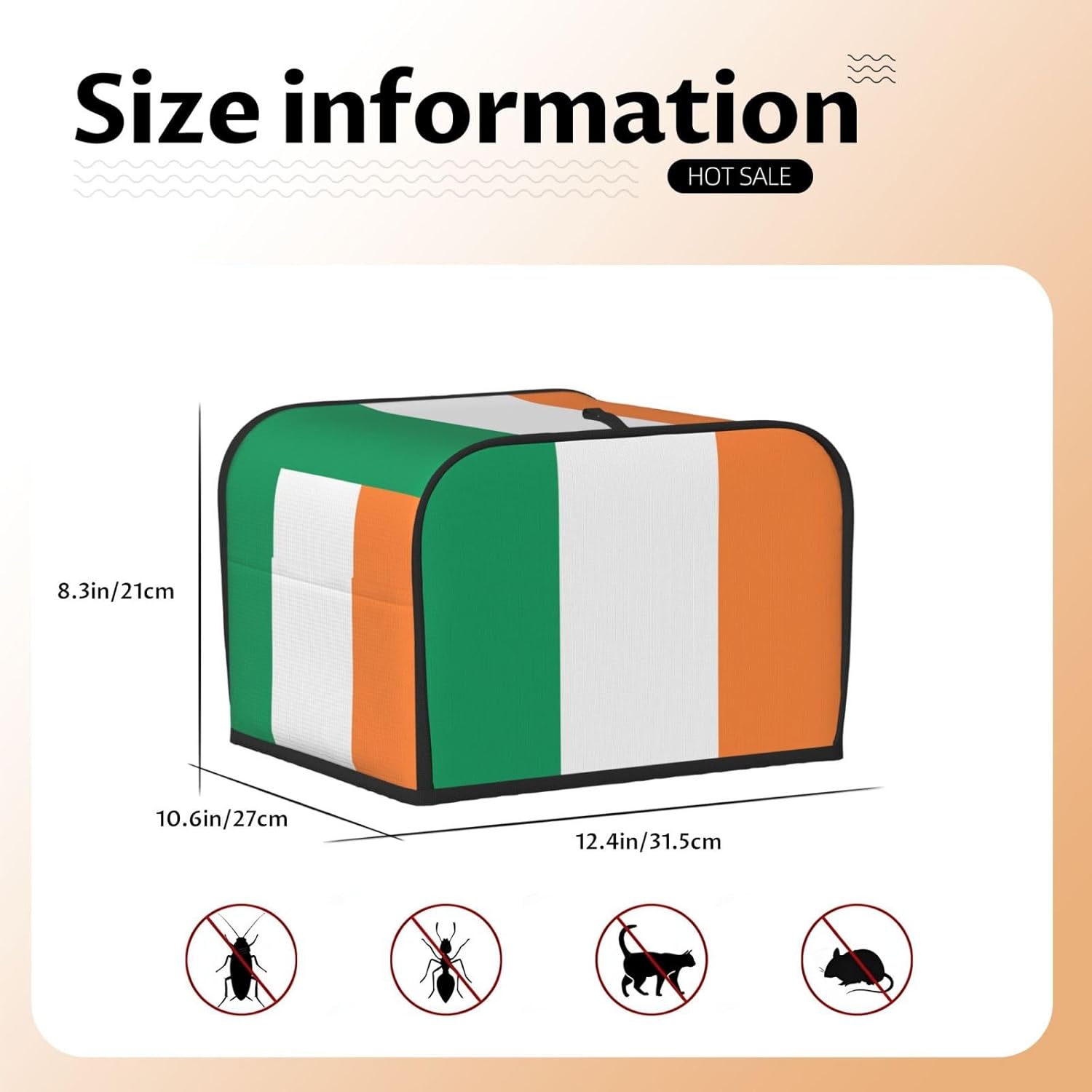 Irish Flag Print Toaster Cover, Bread Toaster Dust... - Image 6