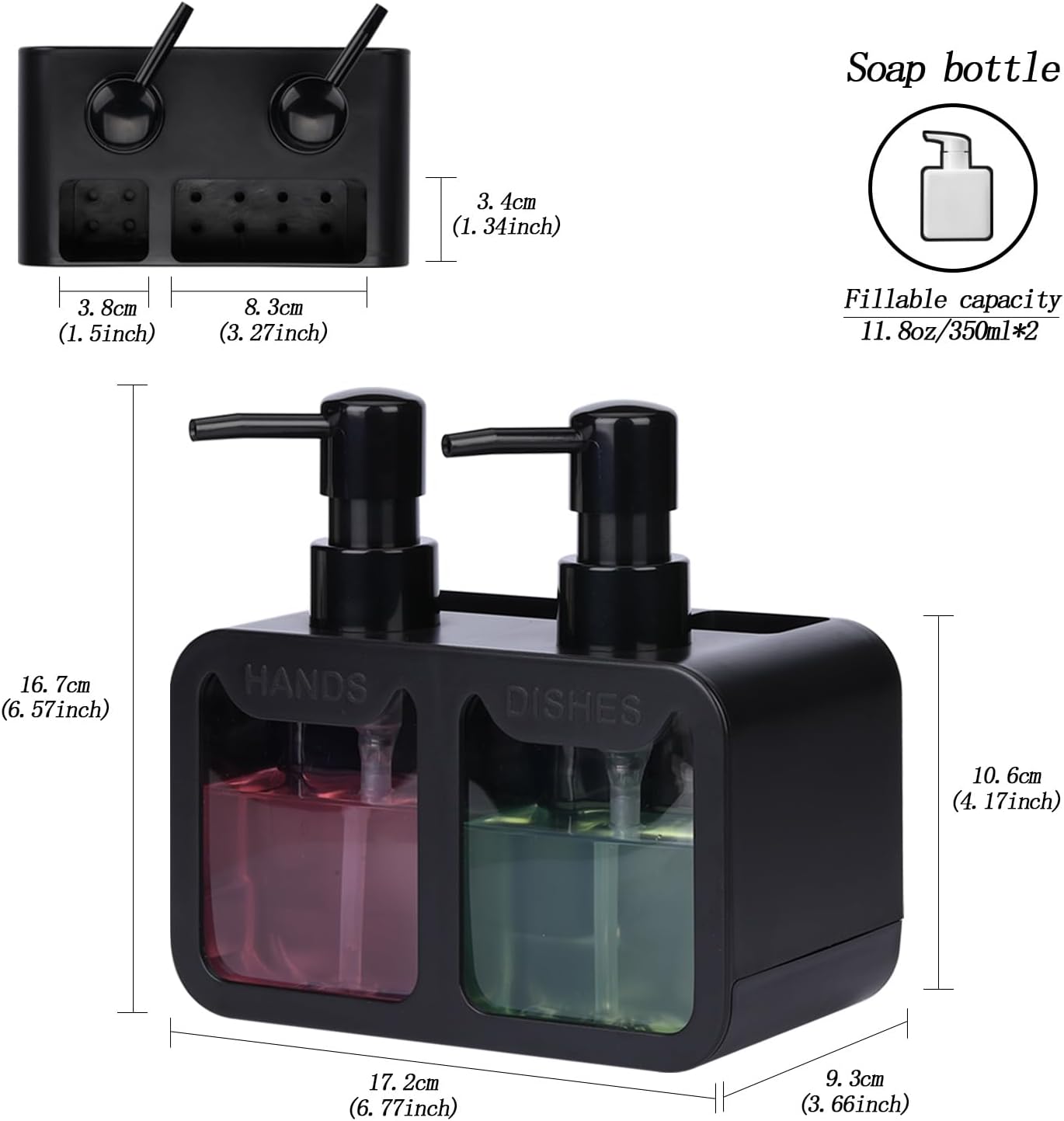 Dish Soap Dispenser for Kitchen Countertop with Sp... - Image 3