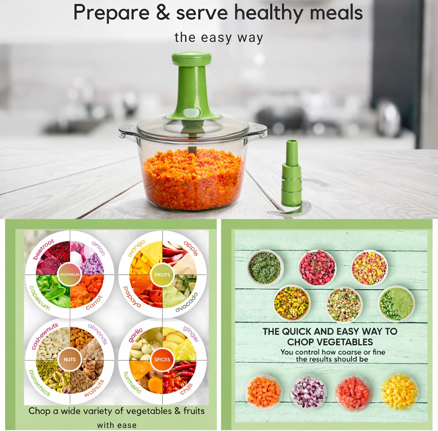 Brieftons Express Vegetable Chopper: 2-Litre, Quic... - Image 6