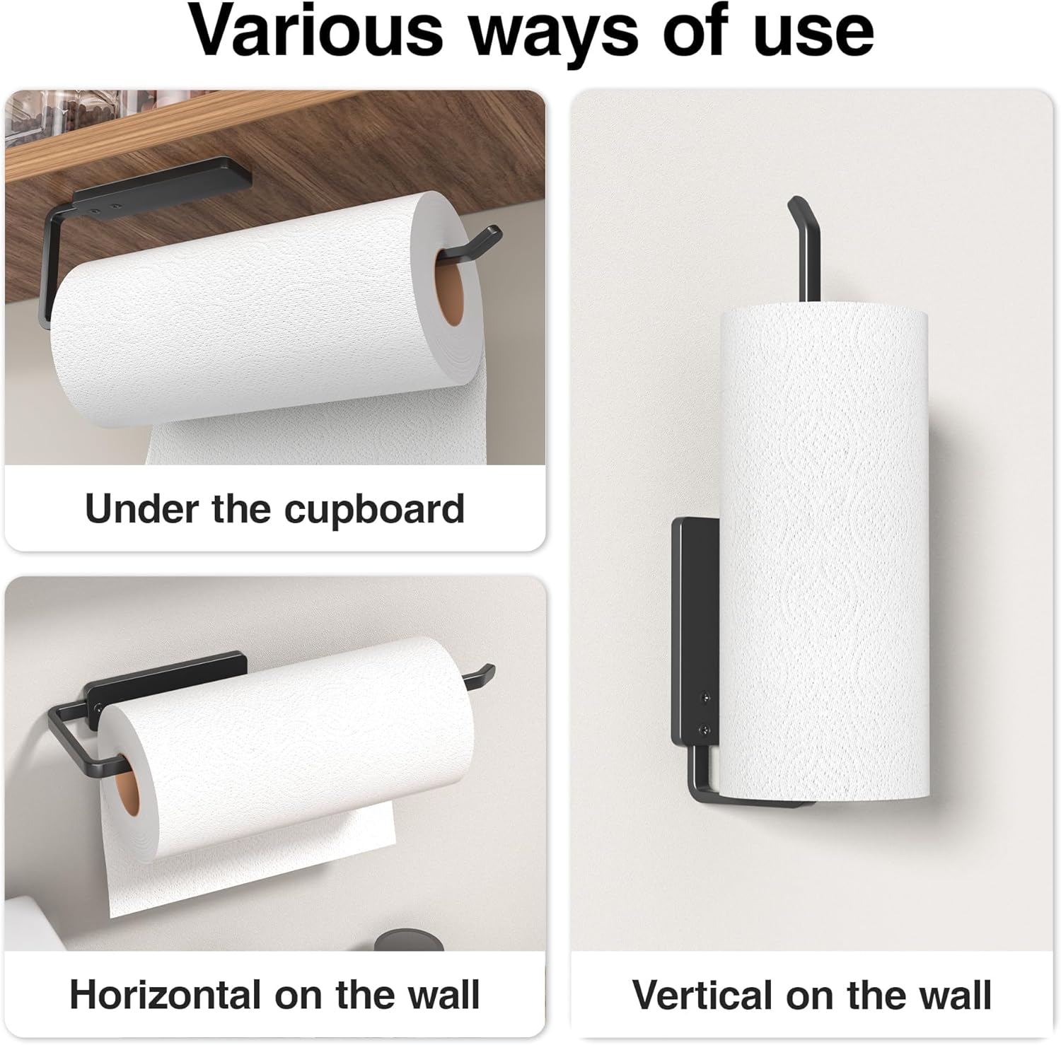Paper Towel Holder Under Cabinet - Wall Mounted Ki... - Image 5