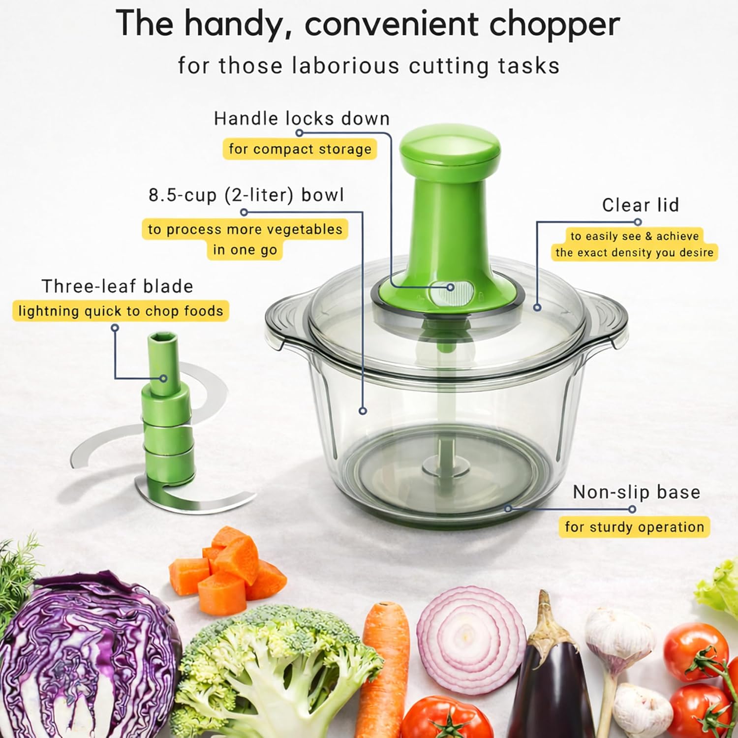 Brieftons Express Vegetable Chopper: 2-Litre, Quic... - Image 9