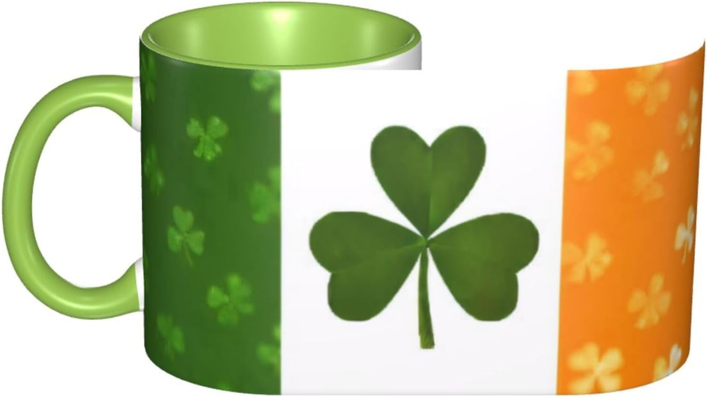 Two Tone Color Ceramic Mugs, 11 Oz, Stylish 3D Iri... - Image 5