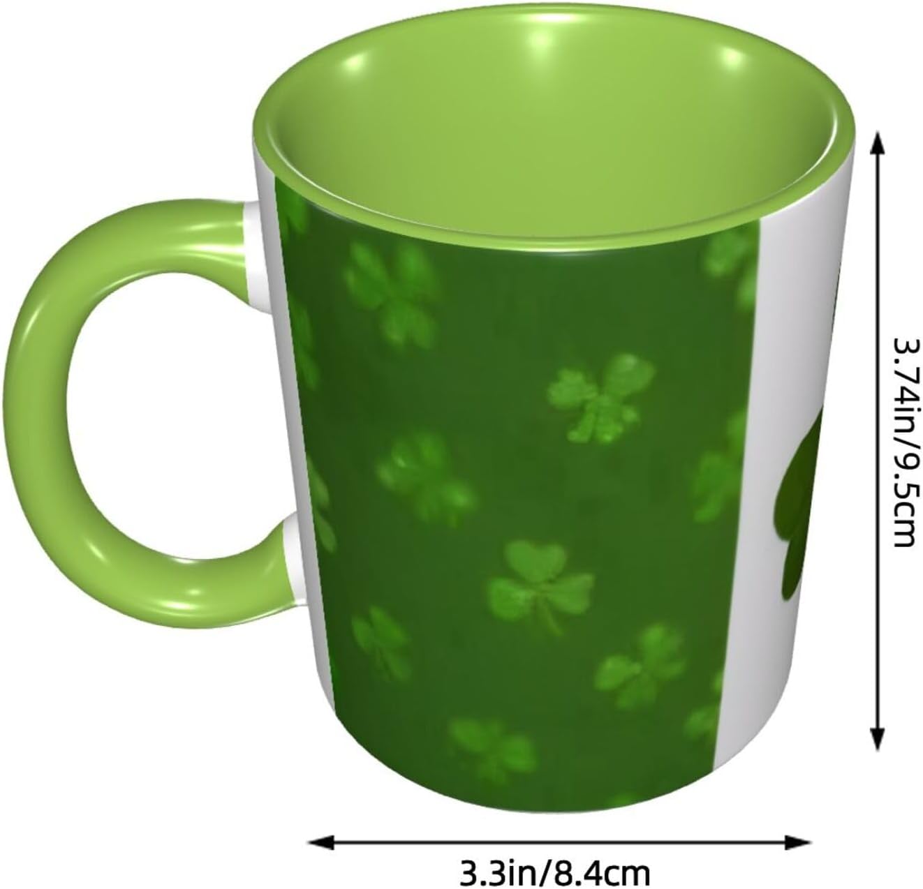Two Tone Color Ceramic Mugs, 11 Oz, Stylish 3D Iri... - Image 4