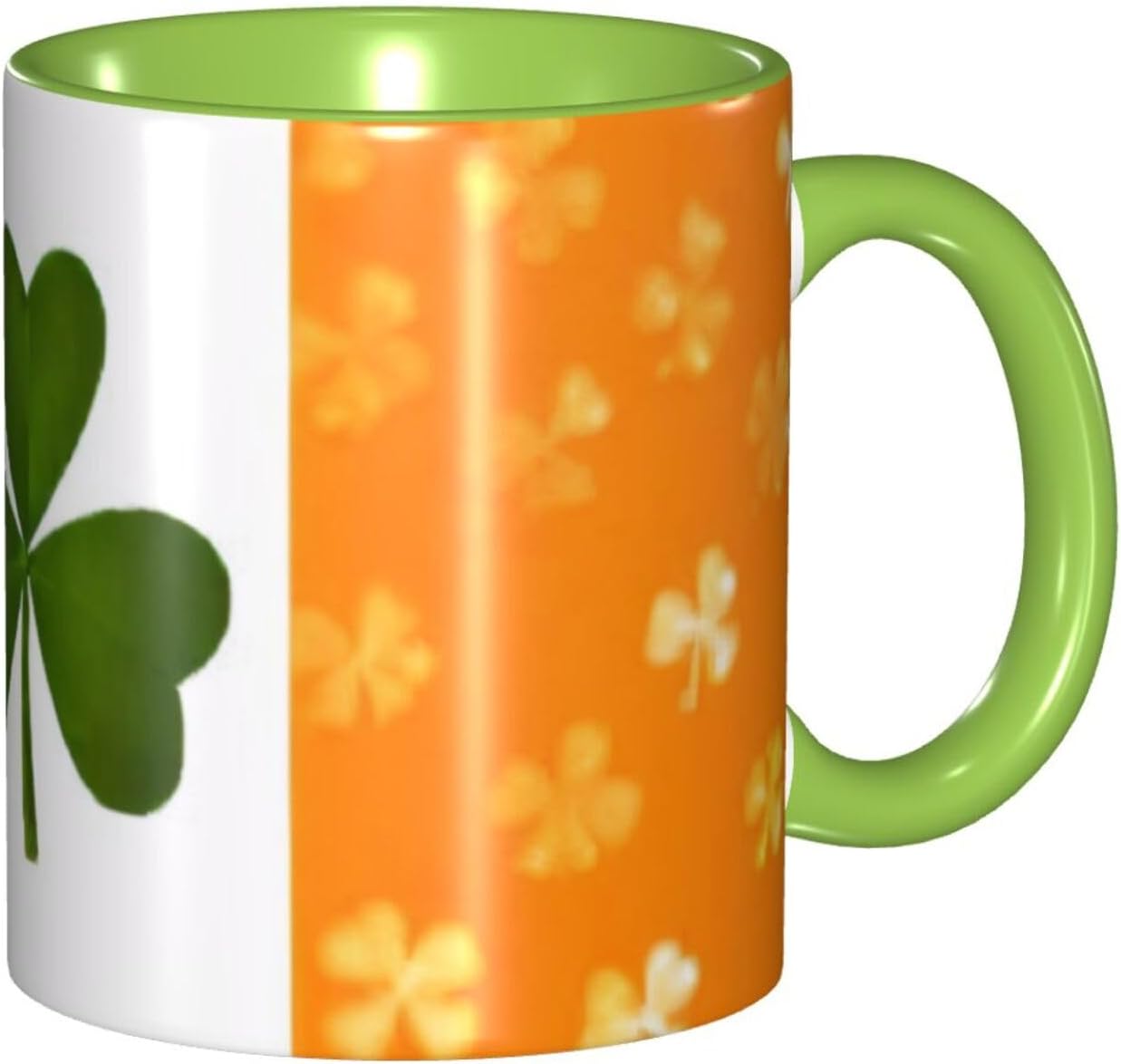 Two Tone Color Ceramic Mugs, 11 Oz, Stylish 3D Iri... - Image 2