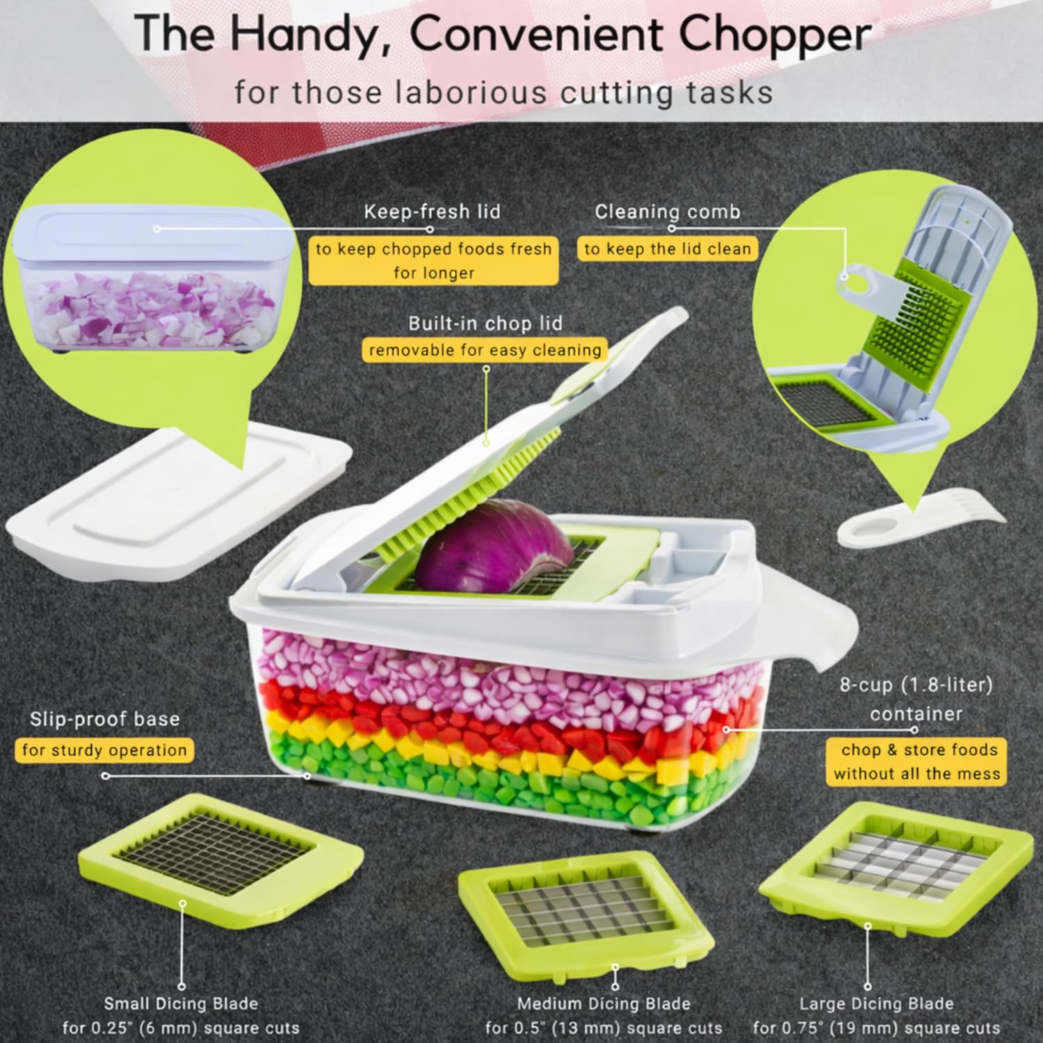 Brieftons QuickPush Food Chopper (BR-QP-02): 200% ... - Image 6