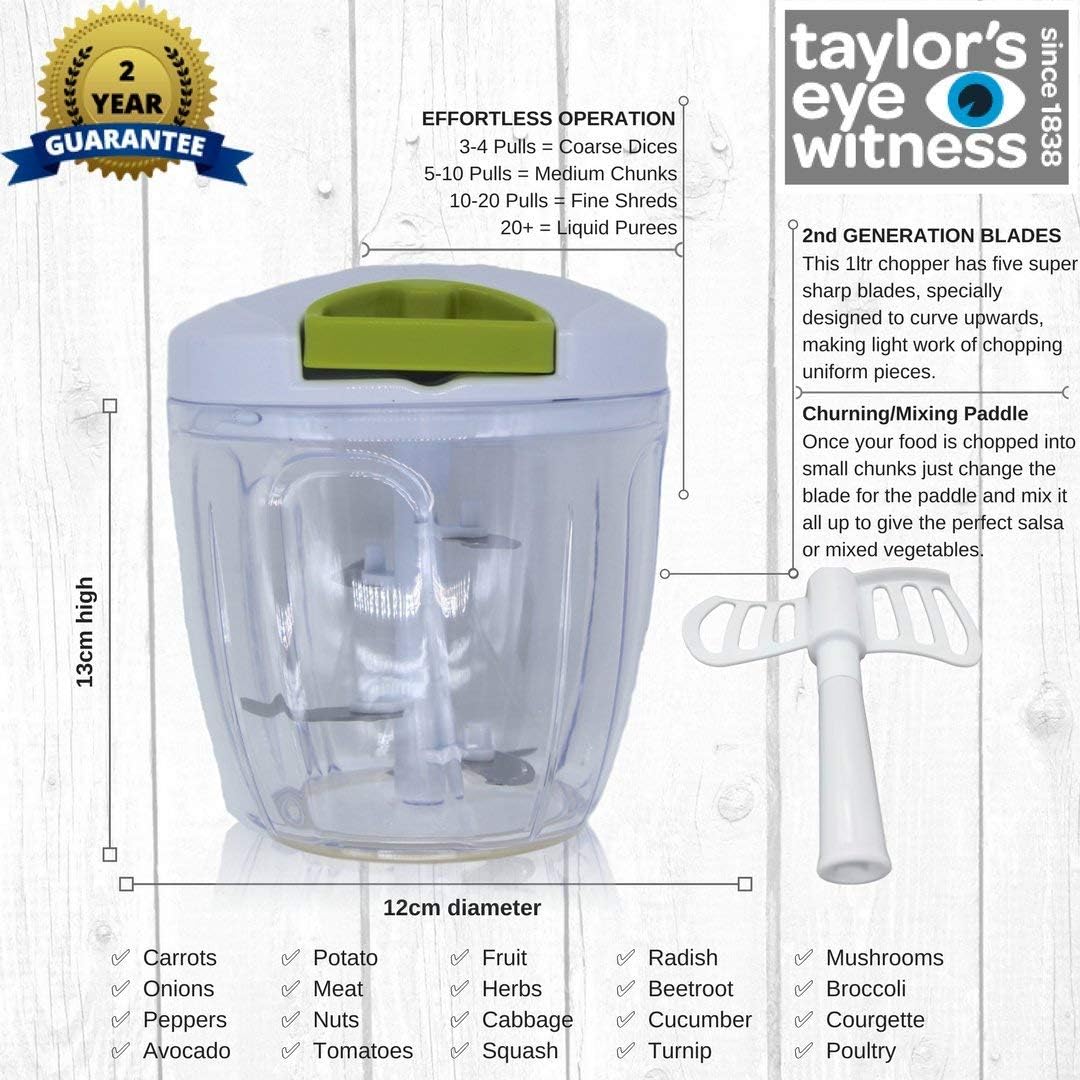 Hand Chopper Manual Food-Processor - Pull String t... - Image 5