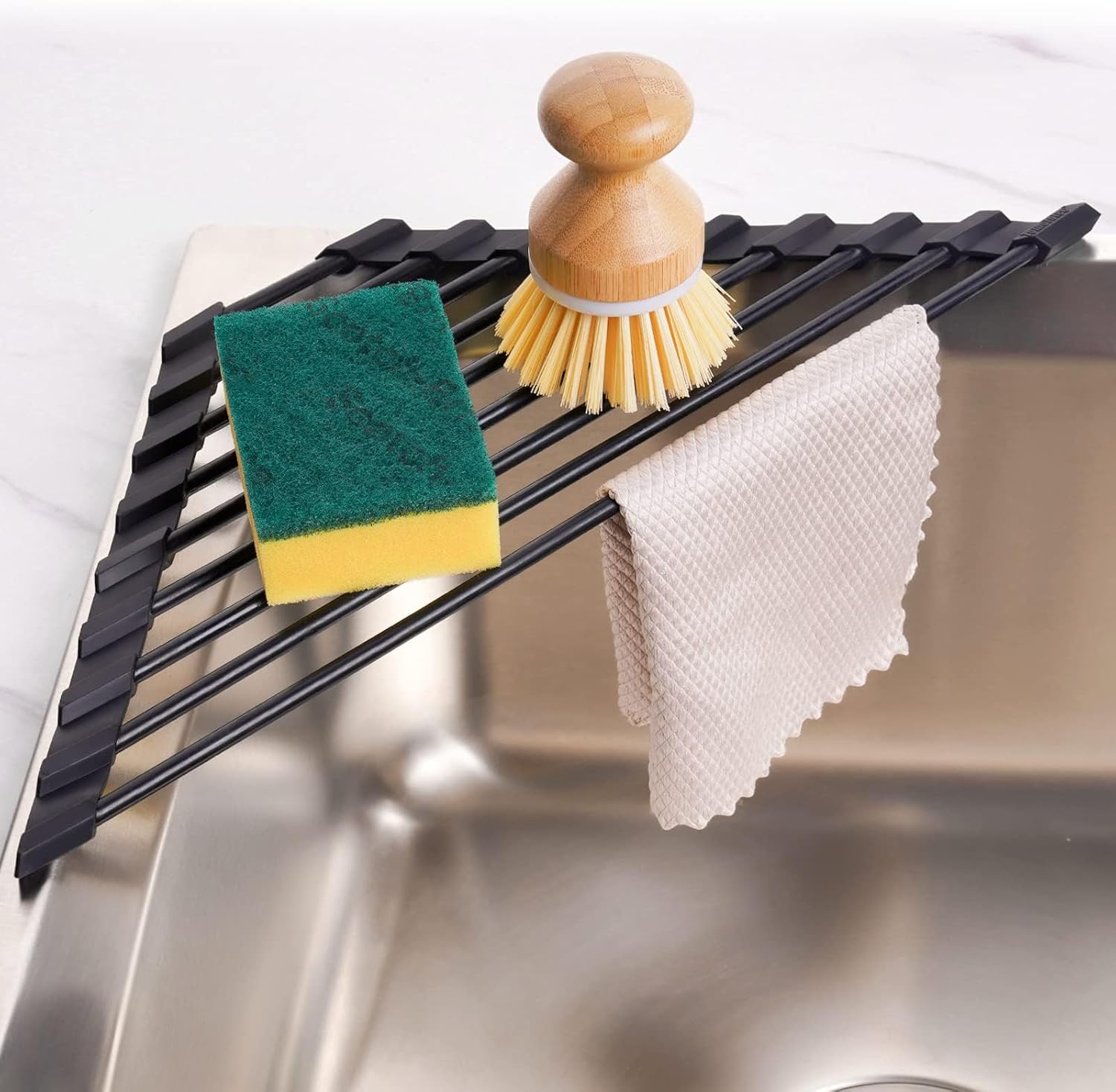 Tomorotec Small Triangle Roll-Up Dish Drying Rack ... - Image 2