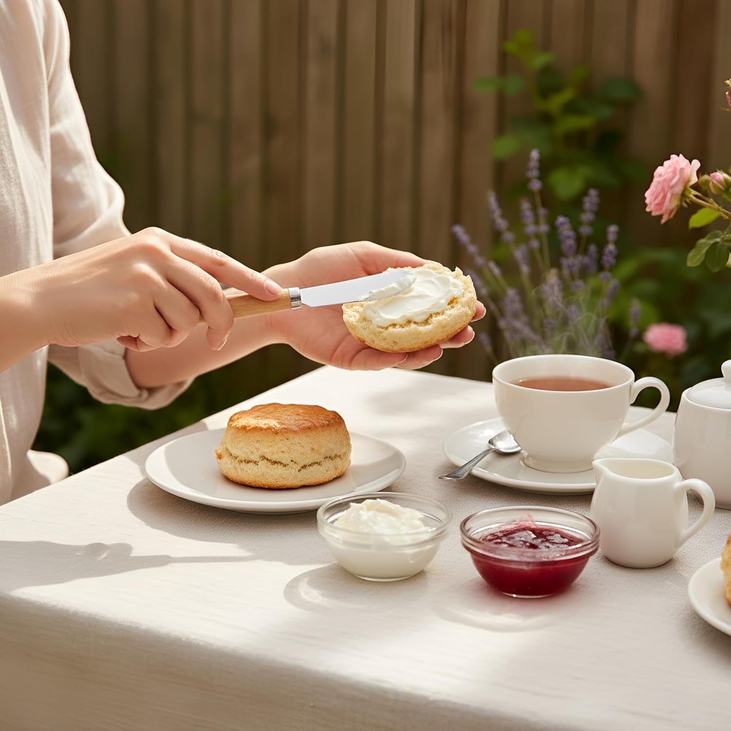 Butter Knife Set of 2 – 7" Beechwood Handle Butter... - Image 9