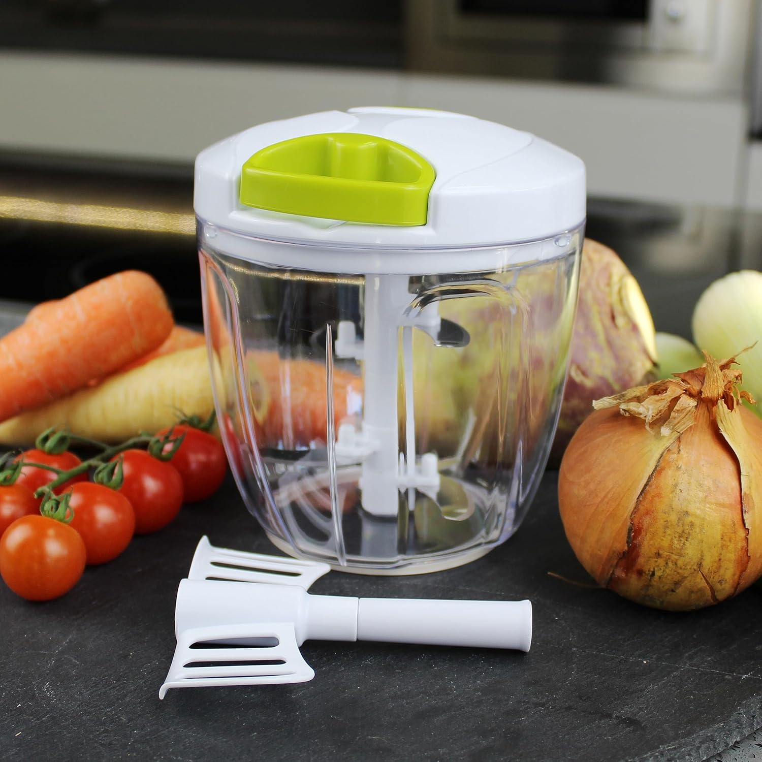 Hand Chopper Manual Food-Processor - Pull String t... - Image 4