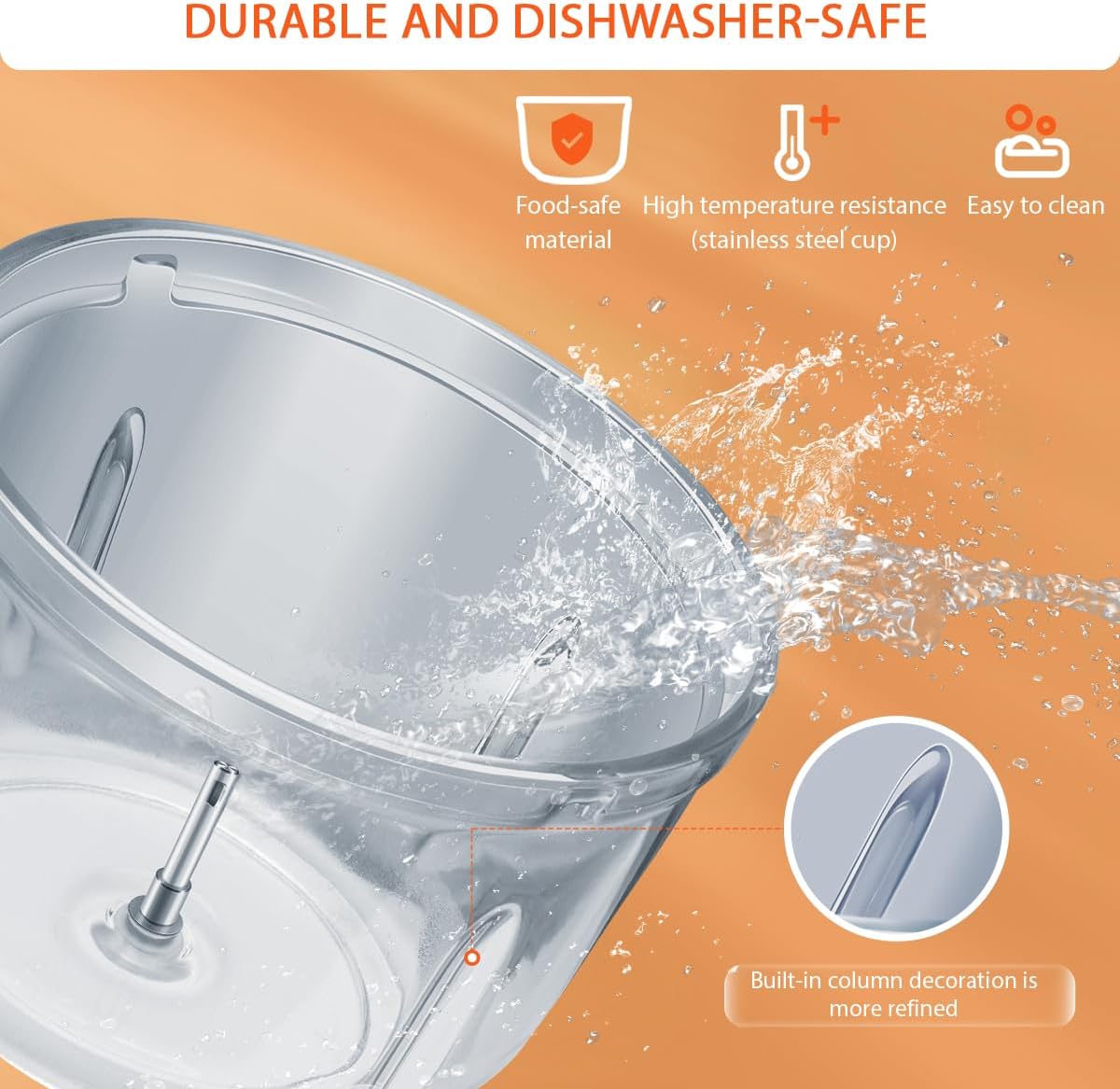 Bear 2L+1.8L 600W Electric Food Processors & Chopp... - Image 9