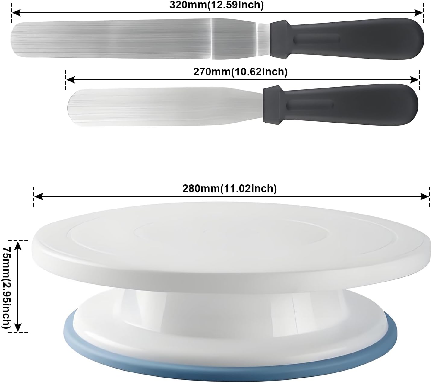 72-Piece Cake Decorating Kit with Turntable, Pipin... - Image 4