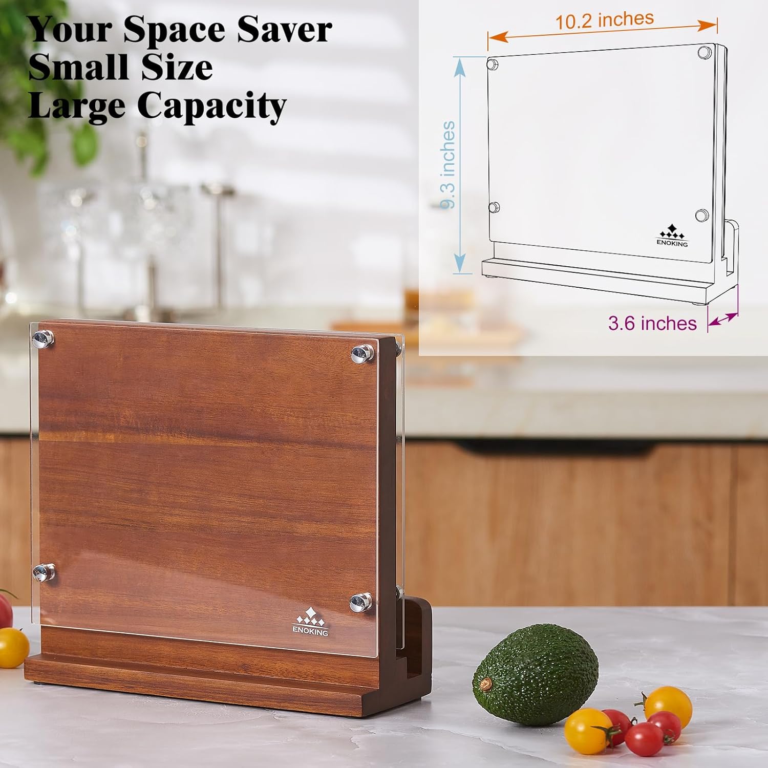 ENOKING Magnetic Knife Block Without Knives, Doubl... - Image 6