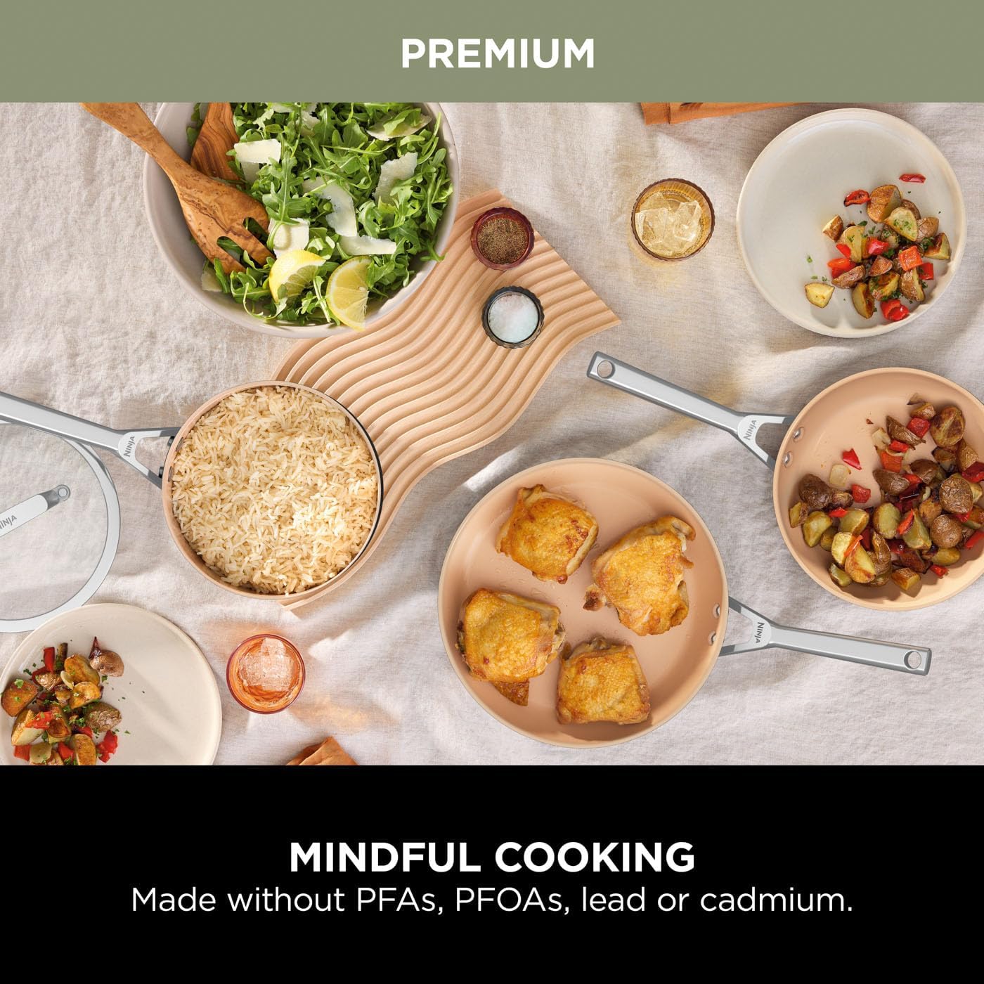 Ninja Extended Life 5-Piece Ceramic Cookware Set (... - Image 5