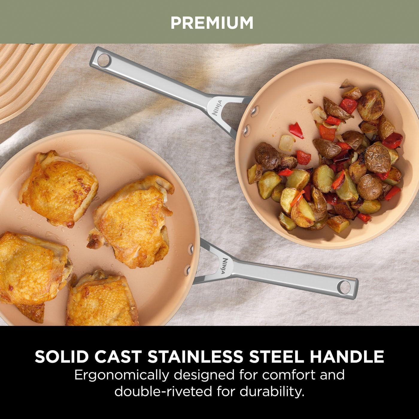 Ninja Extended Life 5-Piece Ceramic Cookware Set (... - Image 6