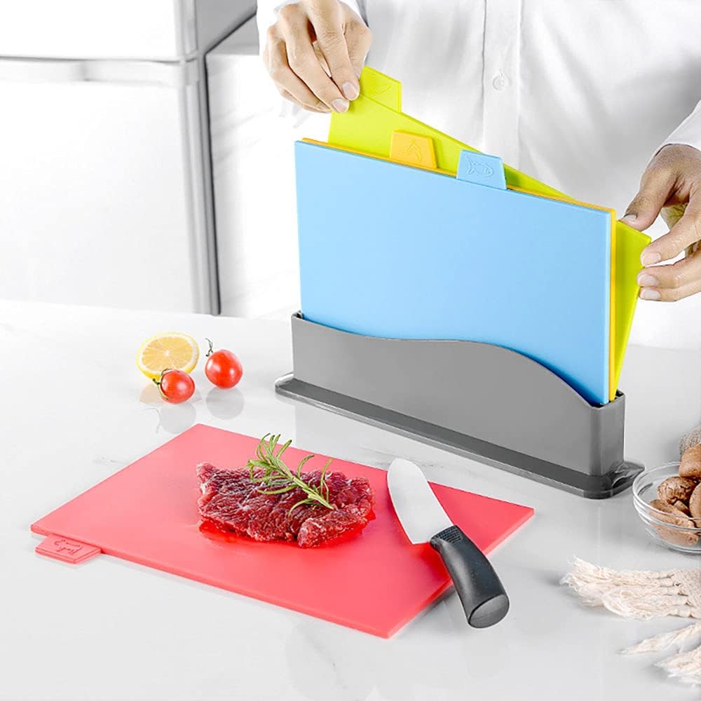 Chopping Board Set - Extra Thick Colour Coded Plas... - Image 5