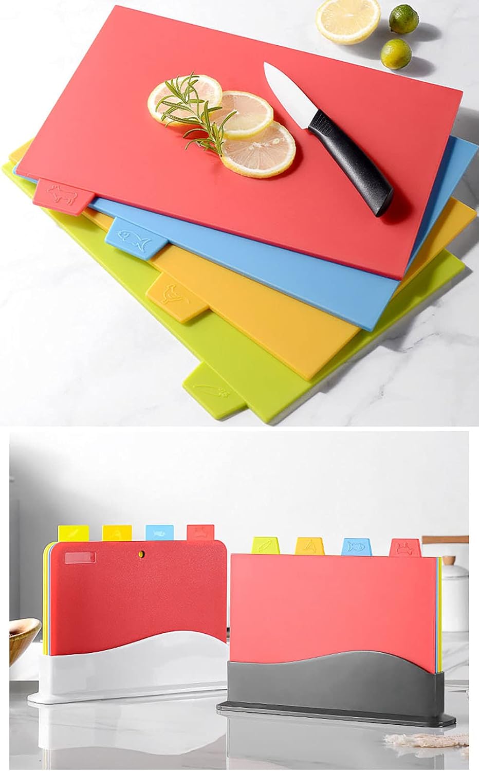 Chopping Board Set - Extra Thick Colour Coded Plas... - Image 7