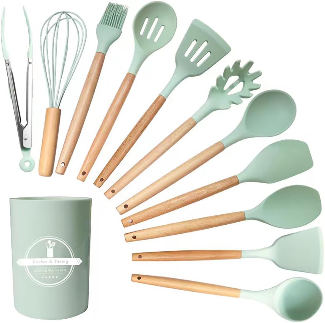 Kitchen Utensil Set, 12 PCS Silicone Cooking Utens... - Image 2