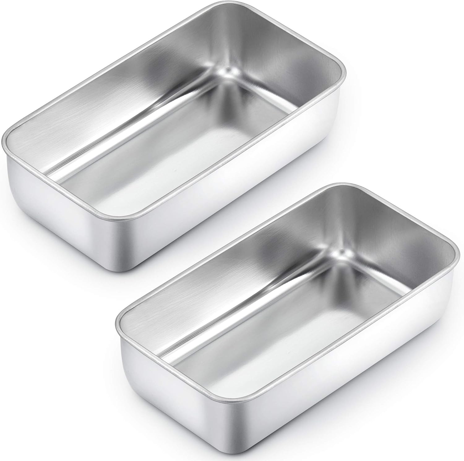 Homikit Loaf Tin Set of 2, Stainless Steel Cake Ti... - Image 2