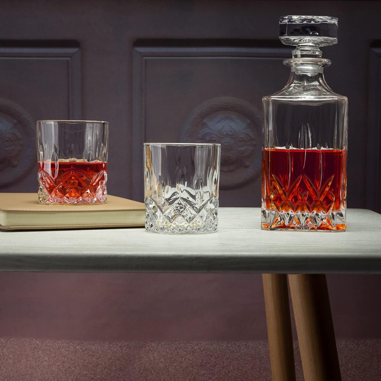 Crystal Whiskey Decanter Set, Hand Made Liquor Dec... - Image 9