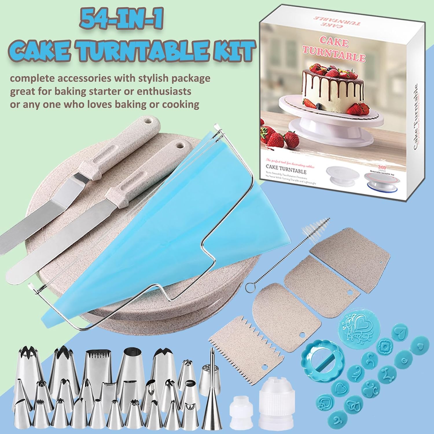54pcs Cake Decorating Kit Baking Tools Supplies wi... - Image 8