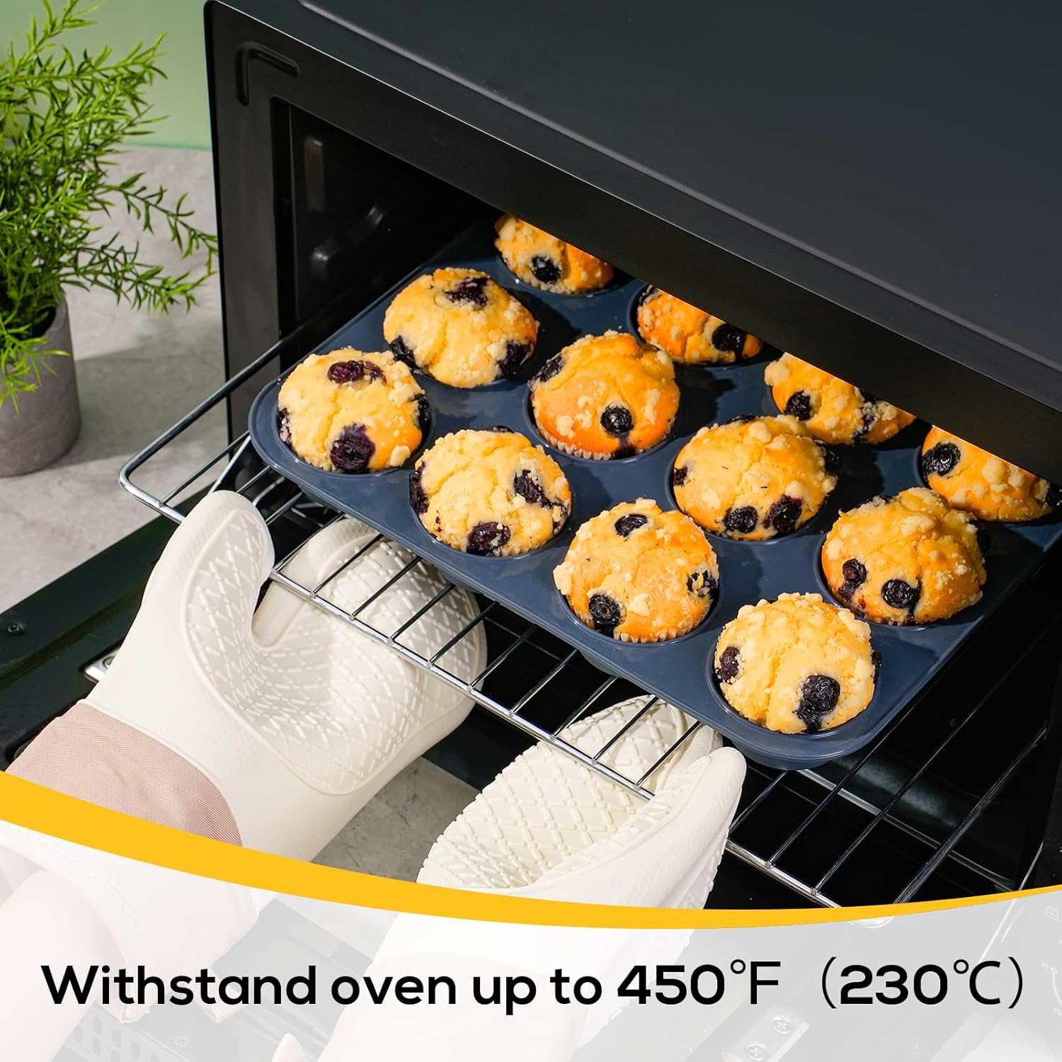 Super Kitchen Large Muffin Tray 12 Cup Silicone Mu... - Image 7