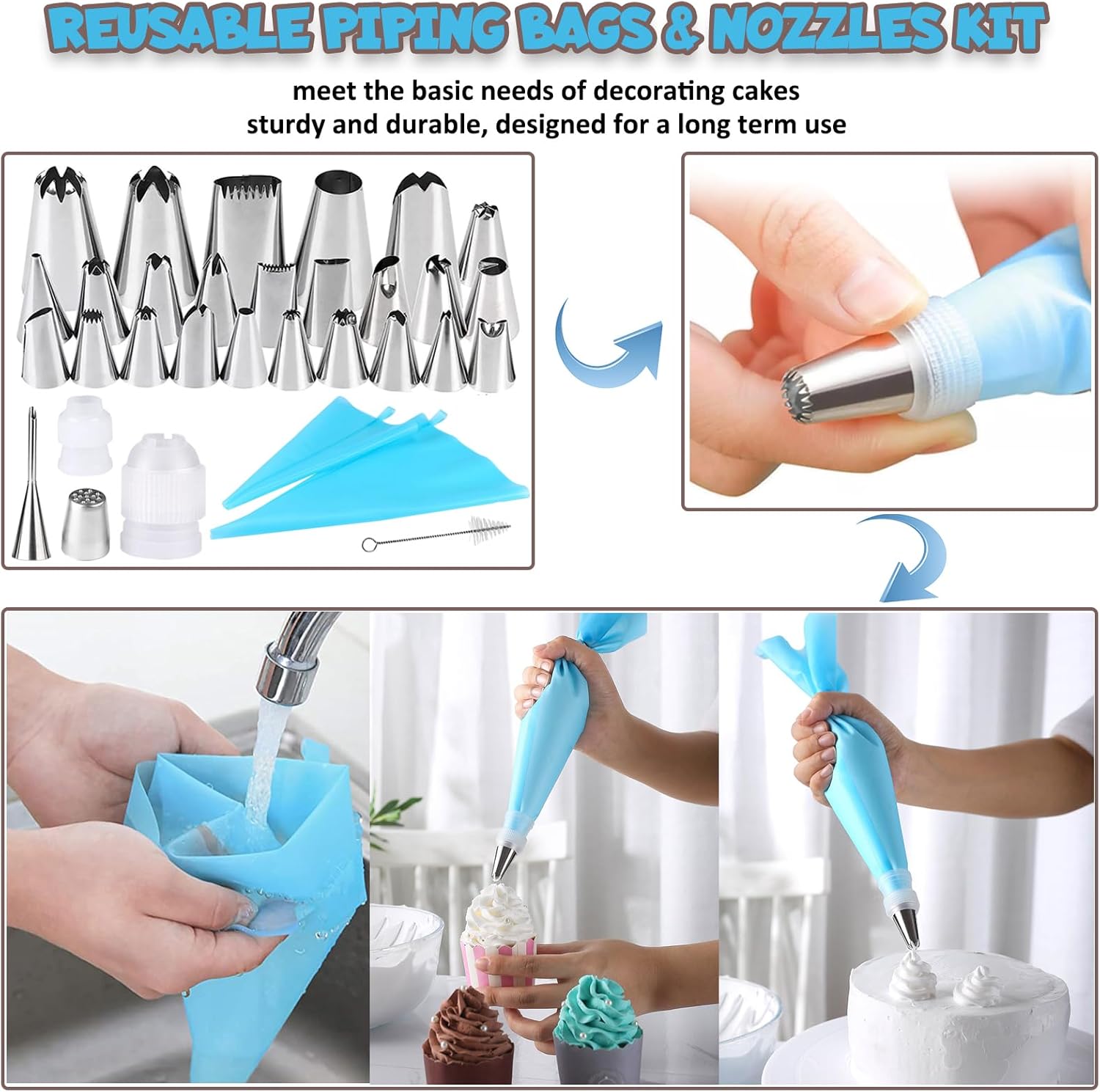 54pcs Cake Decorating Kit Baking Tools Supplies wi... - Image 6
