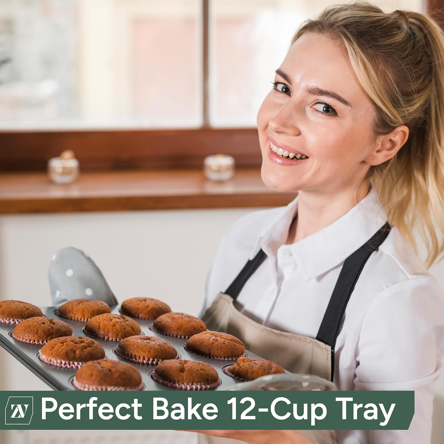 Zuvo 12 Cup Muffin Tray & Cupcake Tin, Carbon Stee... - Image 8
