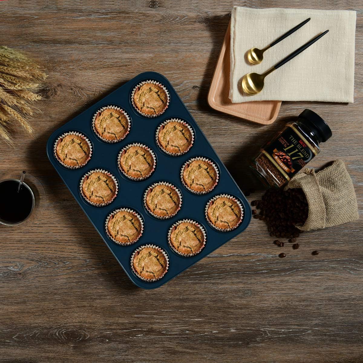 Super Kitchen Large Muffin Tray 12 Cup Silicone Mu... - Image 10