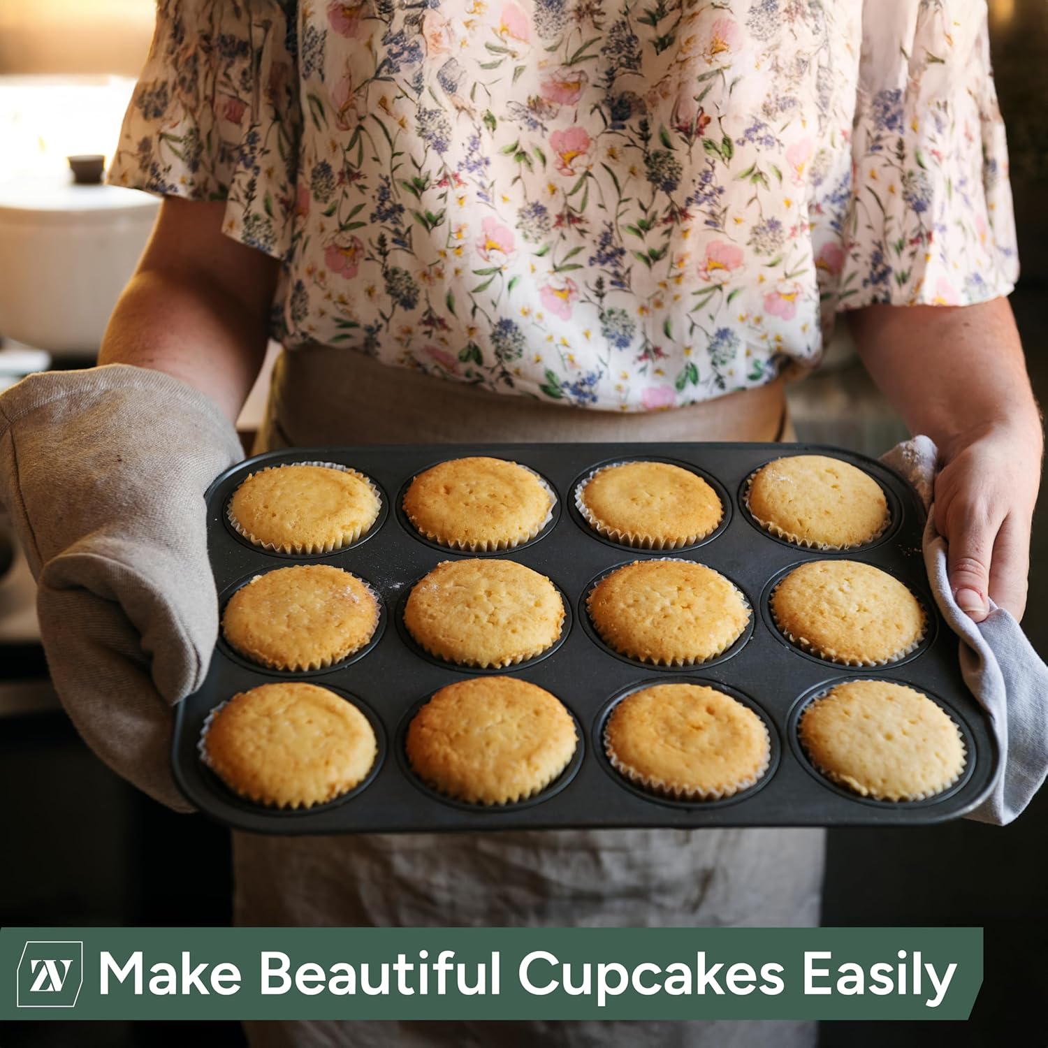 Zuvo 12 Cup Muffin Tray & Cupcake Tin, Carbon Stee... - Image 4