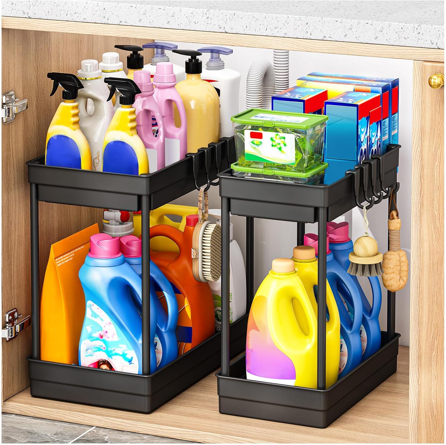 SavvyStor 2 Pack Under Sink Storage - Kitchen Stor... - Image 2