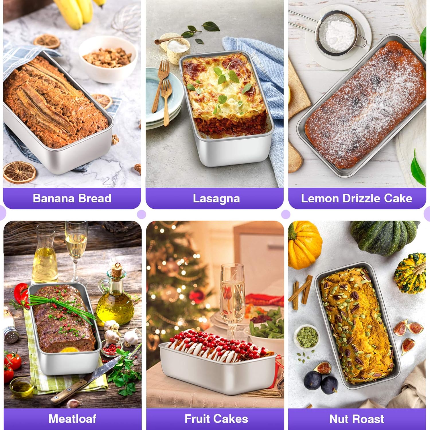 Homikit Loaf Tin Set of 2, Stainless Steel Cake Ti... - Image 7
