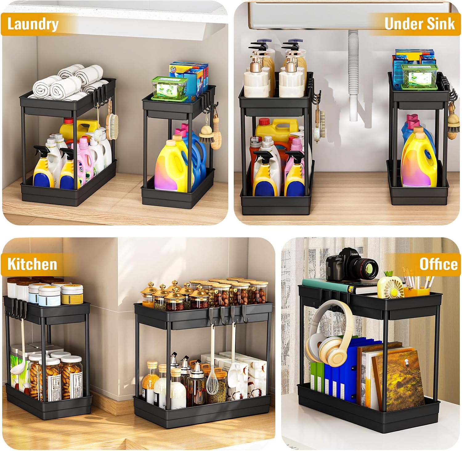SavvyStor 2 Pack Under Sink Storage - Kitchen Stor... - Image 7