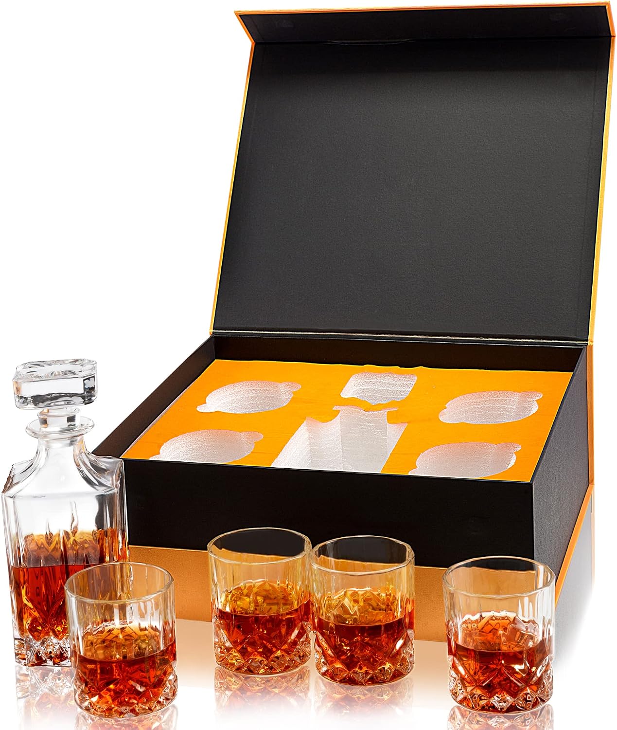 Crystal Whiskey Decanter Set, Hand Made Liquor Dec... - Image 3