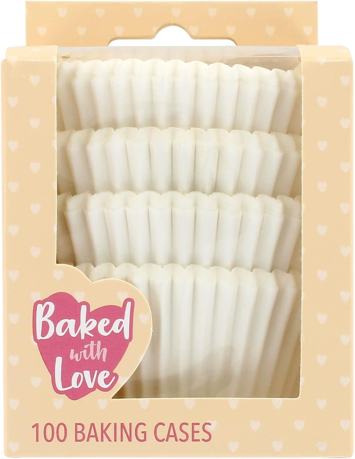 Baked with Love White Cupcake Cases, Baking Cups, ... - Image 2