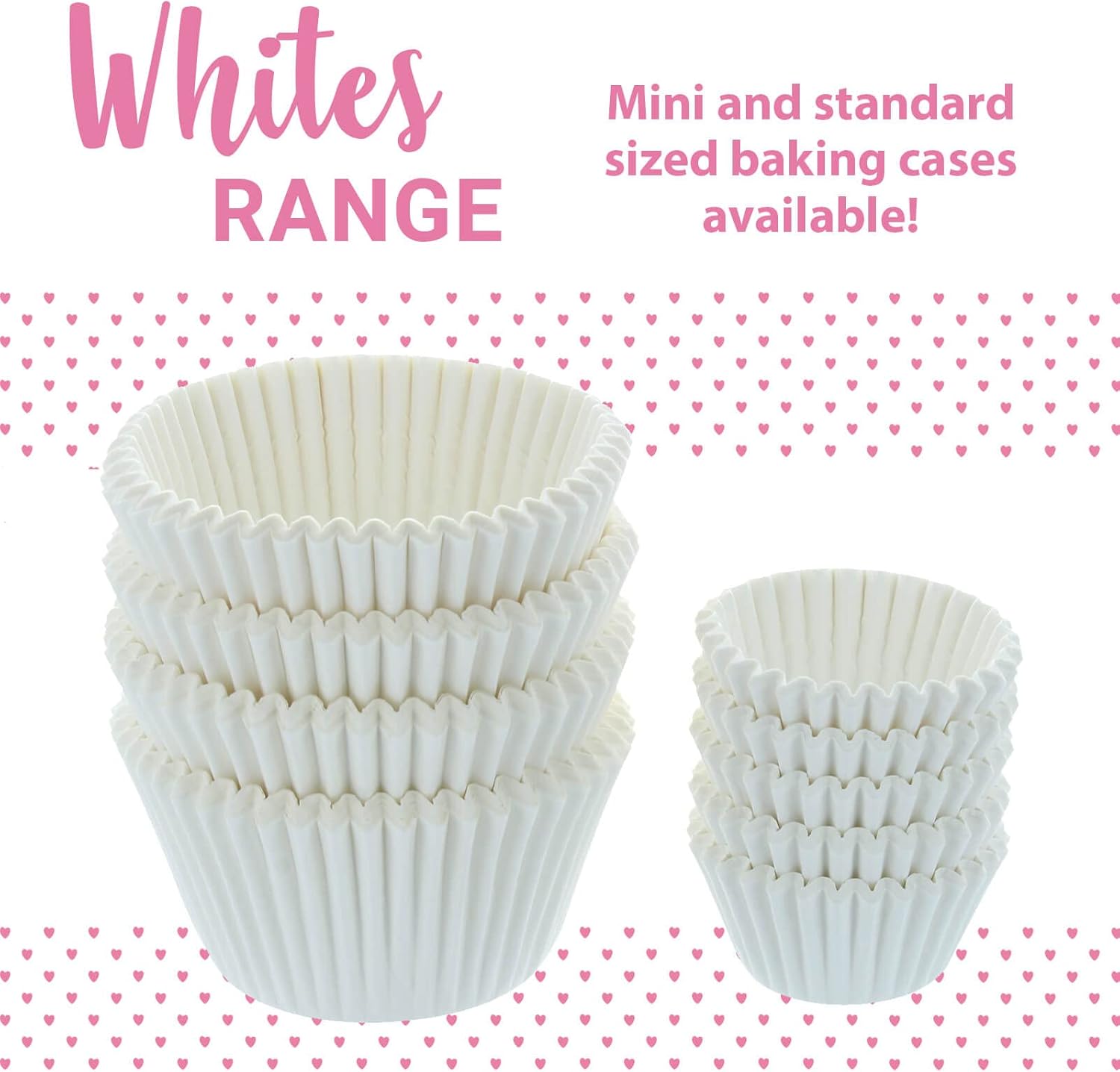 Baked with Love White Cupcake Cases, Baking Cups, ... - Image 7