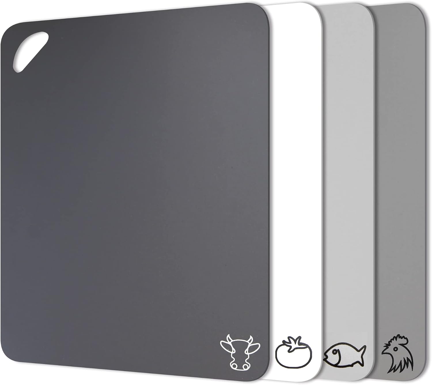 Fotouzy Plastic Cutting Board Flexible Mats with F...