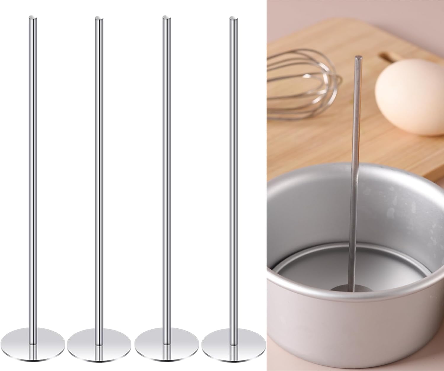 4 pcs Cake Heating Rods for Even Baking (5.5inch)