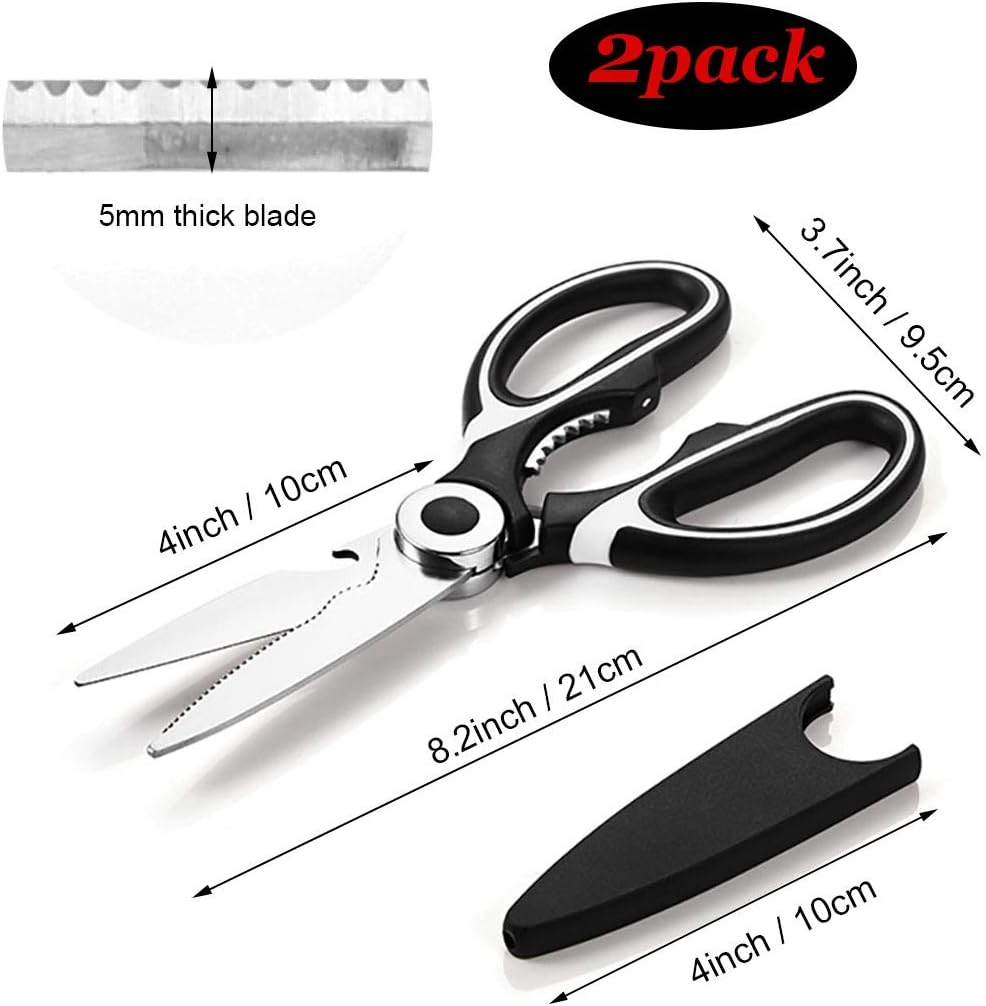 2 Pcs Kitchen Scissors, Heavy Duty Utility Food Sc... - Image 2